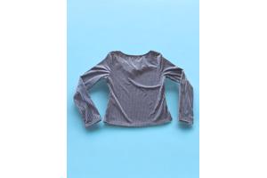 Velours zacht shirt blauw M