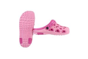 Crocs verticaal pink fuchsia met meisje 34