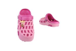 Crocs verticaal pink fuchsia met meisje 34