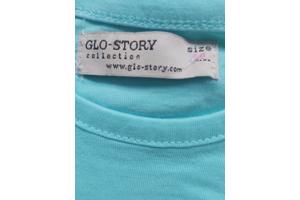 Glo-story t-shirt snoepmachine turquoise 98