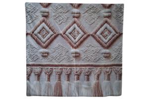 4x kussenhoezen macrame opdruk grijs bruin 45x45cm