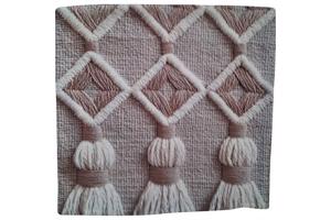 4x kussenhoezen macrame opdruk grijs bruin 45x45cm