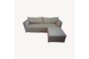 GRATIS! Ikea grijze 3-persoons hoekbank /slaapbank