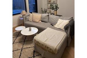 GRATIS! Ikea grijze 3-persoons hoekbank /slaapbank