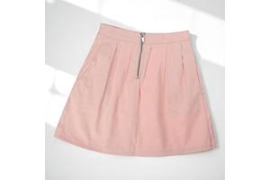 Meisjes plooi rok lichtroze 164