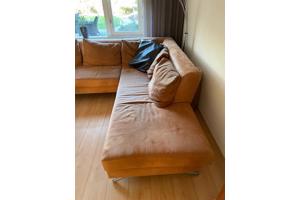 Mooie hoekbank, stof, Alcantara