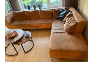 Mooie hoekbank, stof, Alcantara