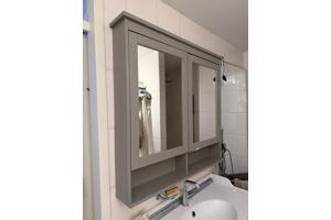 Badkamer meubel en spiegelkast 100cm grijs