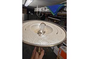 Staande lamp uplight met leeslamp.  Beide voorzien van dimmers