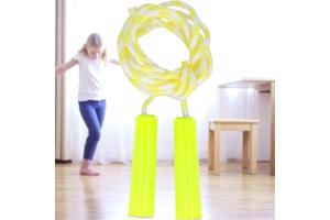 Fun toys springtouw geel lengte 2.20M