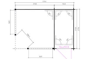NIEUW Blokhut Paviljoen P4355