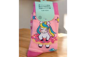 Sokken - maat 33-38 – unicorn - eenhoorn – multicolor - cade