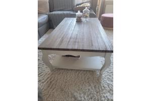 Salontafel hout/wit