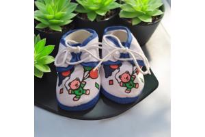 Junior Joy Babyschoenen donker blauw beertje