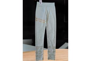 Holala stretchy legging mintgroen goud glitter S/M