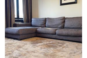 Natuzzi zitbank met chaise longe