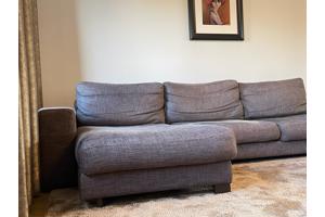 Natuzzi zitbank met chaise longe
