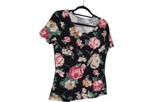 Stretchy shirt bloemenprint S