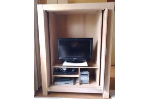 TV-meubel eiken wit geolied