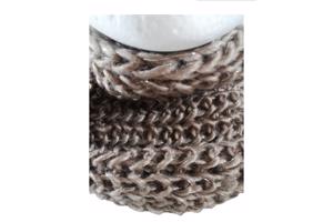 Fashion col sjaal bruin glimmend one size