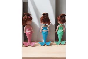 set van 3x Mermaid zeemeermin poppen 18cm