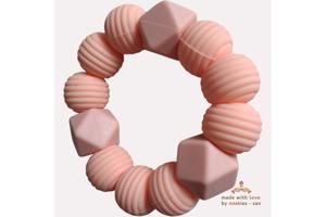 Noekies Handgemaakte Bijtring pasteloranje - Nieuw!