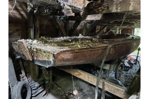 Houten zeilboot