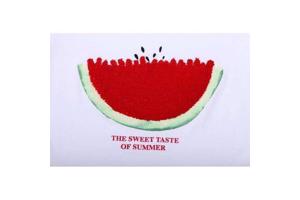 Glo-story t-shirt wit watermeloen S