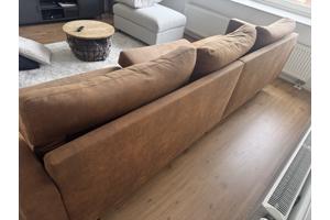 Bank drie zits - cognac kleur