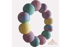 Noekies Handgemaakte Bijtring pastel - Nieuw!