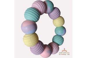 Noekies Handgemaakte Bijtring pastel - Nieuw!