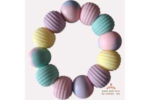 Noekies Handgemaakte Bijtring pastel - Nieuw!