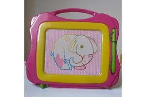 Magnetich teken bord roze geel klein formaat