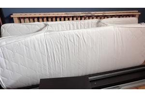2 pers. Bed 160x200 zwart/bruin+boden+nachtkastje