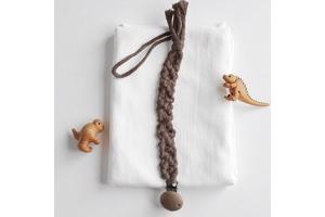 Speenkoord macrame beige bruin