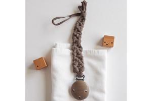 Speenkoord macrame beige bruin