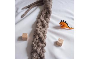 Speenkoord macrame beige bruin