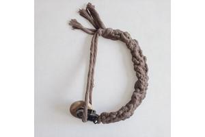 Speenkoord macrame beige bruin