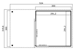 Tuinhuis-Blokhut Domeo 2 set: 300x300/504,4 cm