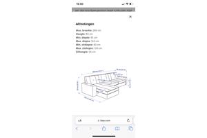 Ikea kivik grijs chaise longue hoekbank