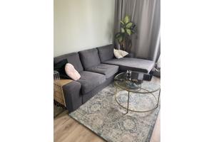 Ikea kivik grijs chaise longue hoekbank