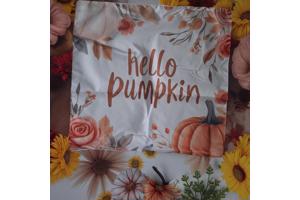 Set van 4 kussenhoezen pompoen bruin oranje 45x45cm