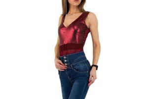 Glo-Story glitter lovers body wijnrood M/L