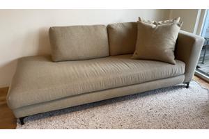 3p groene zitbank met open einde