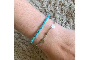 Twisted armband, Licht Blauw