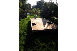 Te koop een oude schaftkeet reeds gedeeltelijk opgeknapt