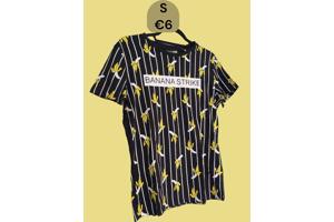 Glo-story t-shirt zwart banana strike S