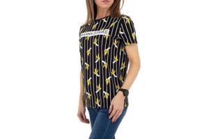 Glo-story t-shirt zwart banana strike S