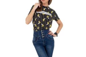 Glo-story t-shirt zwart banana strike S