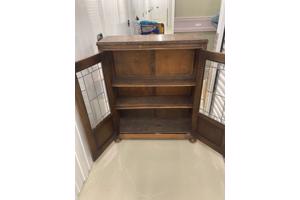 Houten Brocante Vitrinekastje